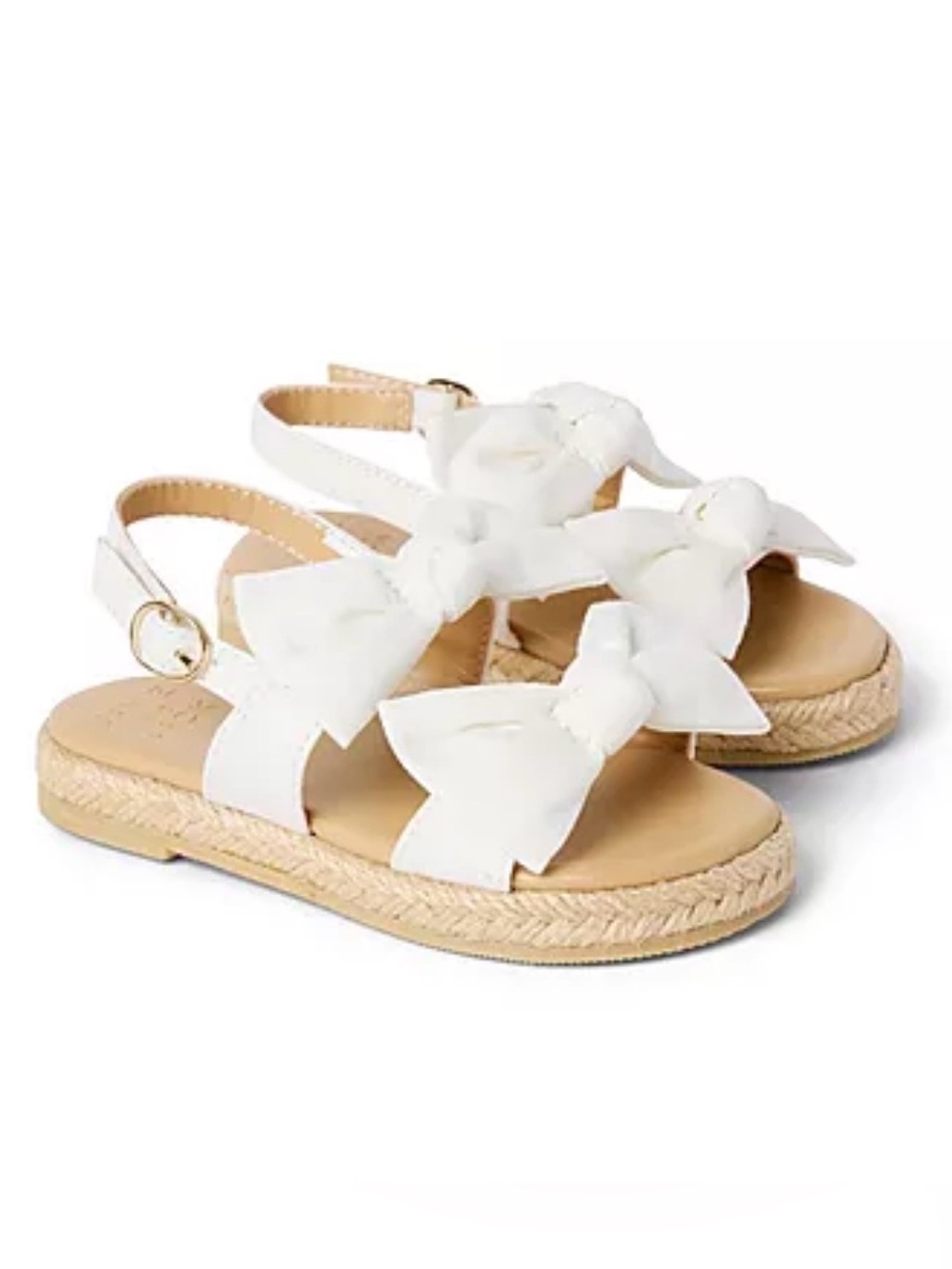 Janie and Jack White Bow Espadrille Sandals for Girls
